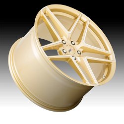 Cray Panthera Machined Gold Custom Corvette Wheels 2